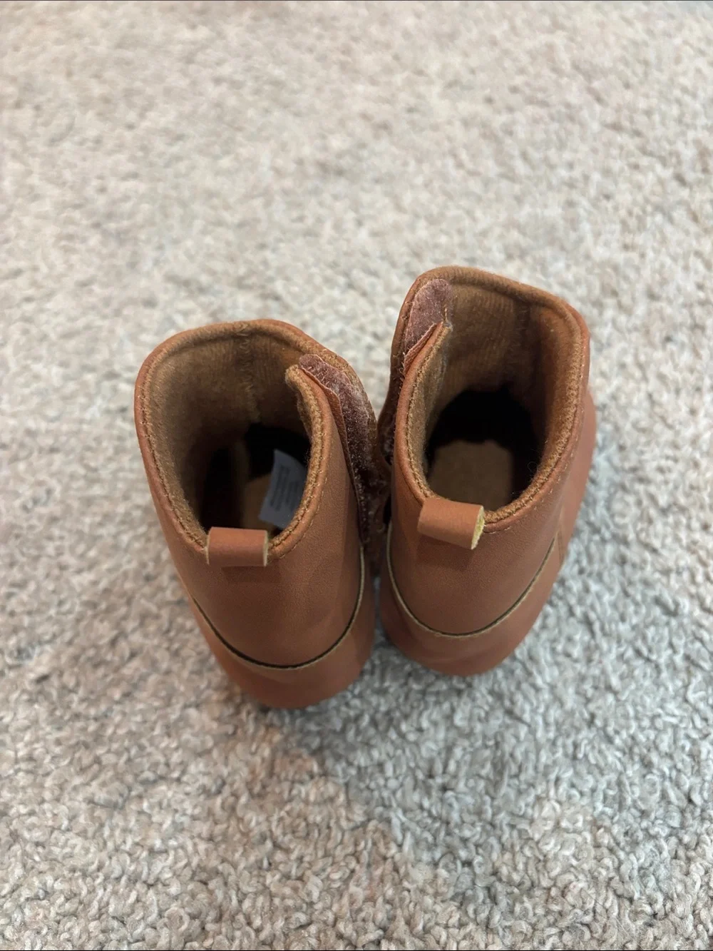 Carters Baby Brown Cowboy Booties - Soft Sole Ankle Boots